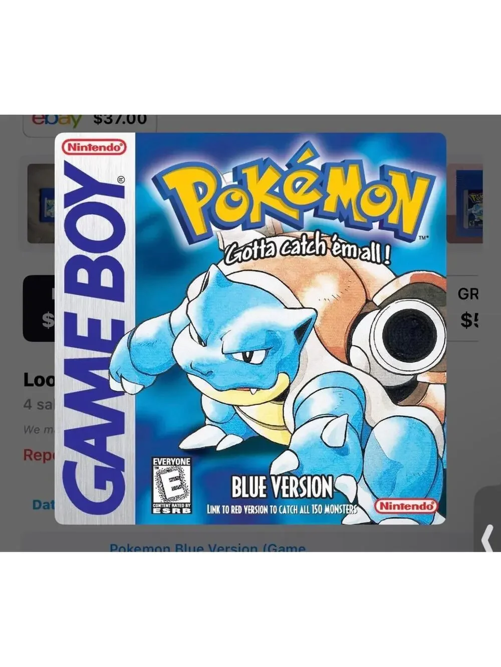 Pokémon Blue for Nintendo Gameboy